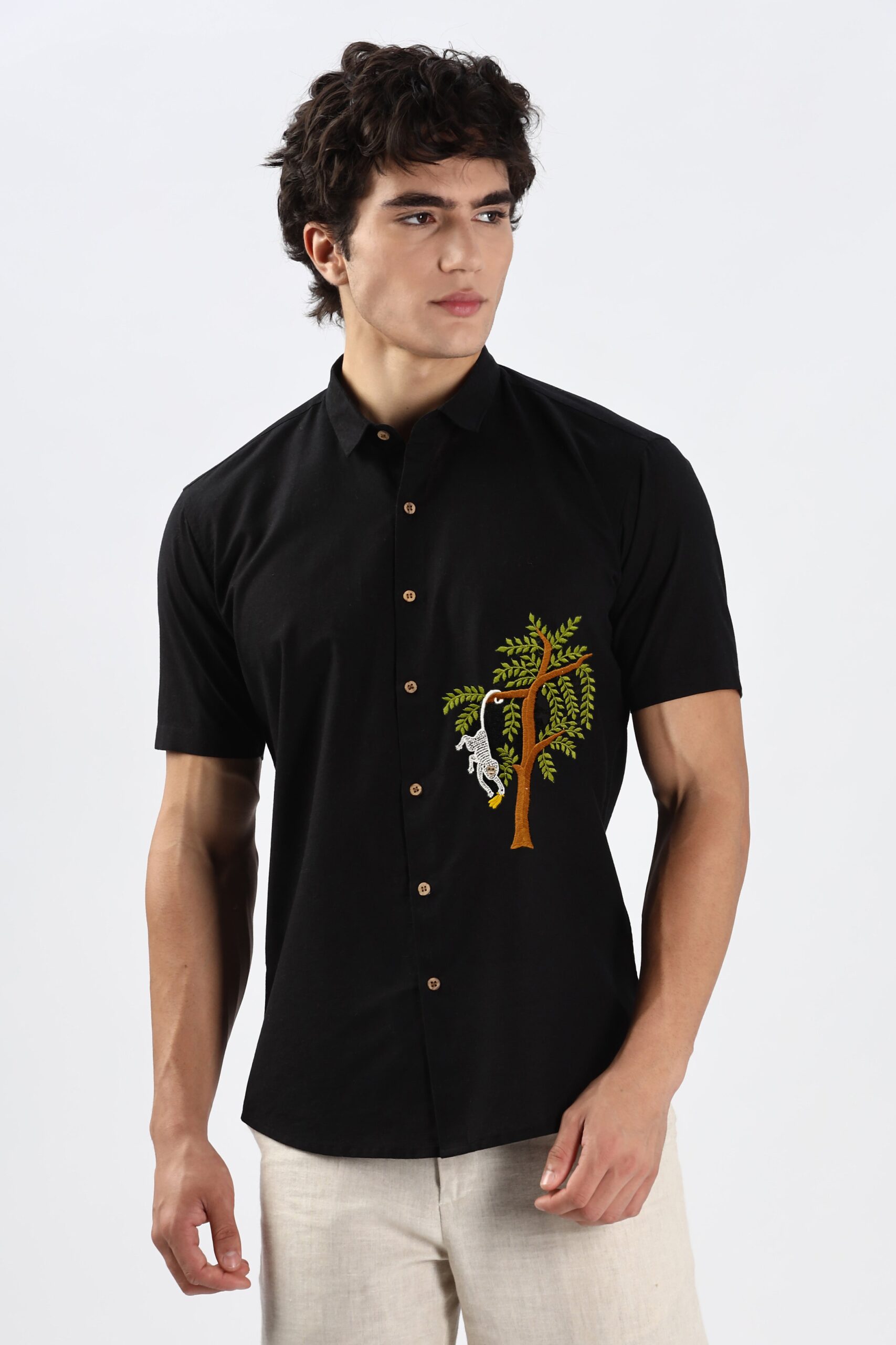 01_431545bc-d9be-4b7d-abba-4da82661d922-scaled-1.jpg Banana Heist in Burma Artistic Embroidered Shirt - Image 1