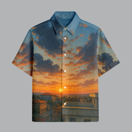 Multi Color Printed Half Sleeve Shirt for Men Vibrant Holiday Outfit