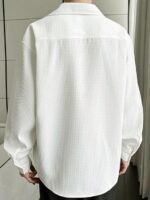 Full Sleeve Imported Waffle Men’s White Shirt - Image 2