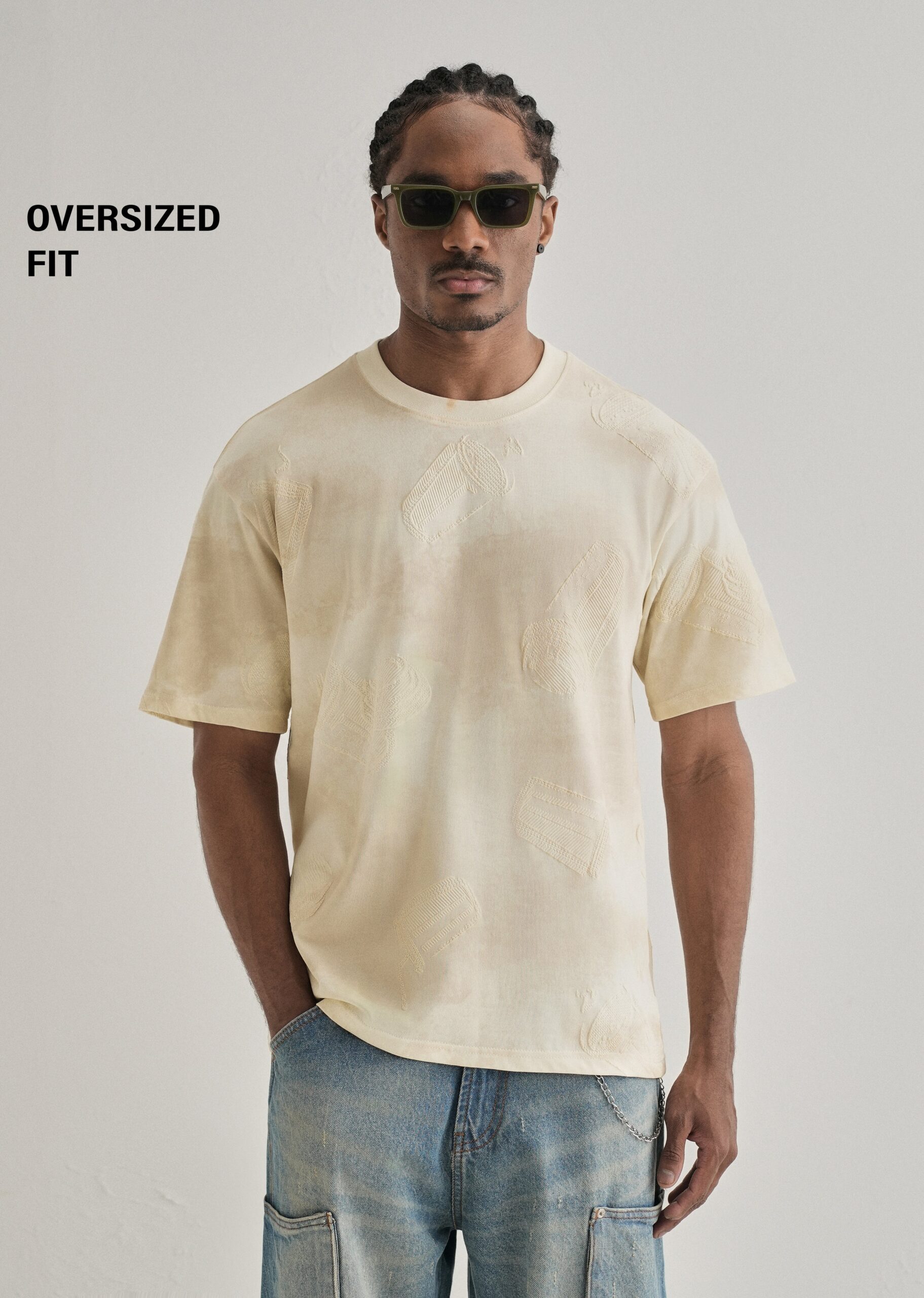 Cream_Beige_Printed_Oversized_T-shirt-scaled-1.jpg Cream Beige Printed Oversized T Shirt - Image 1
