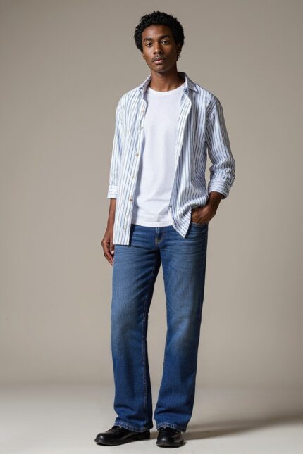 Go-To Blue Daily Wear Comfortable Straight-Fit Jeans