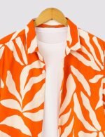 Orange Leaf Men’s Half Sleeve Casual Printed Shirt - Image 2