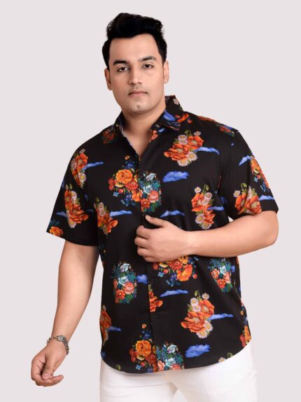 Baroque Art Digital Printed Men Plus Size Shirt